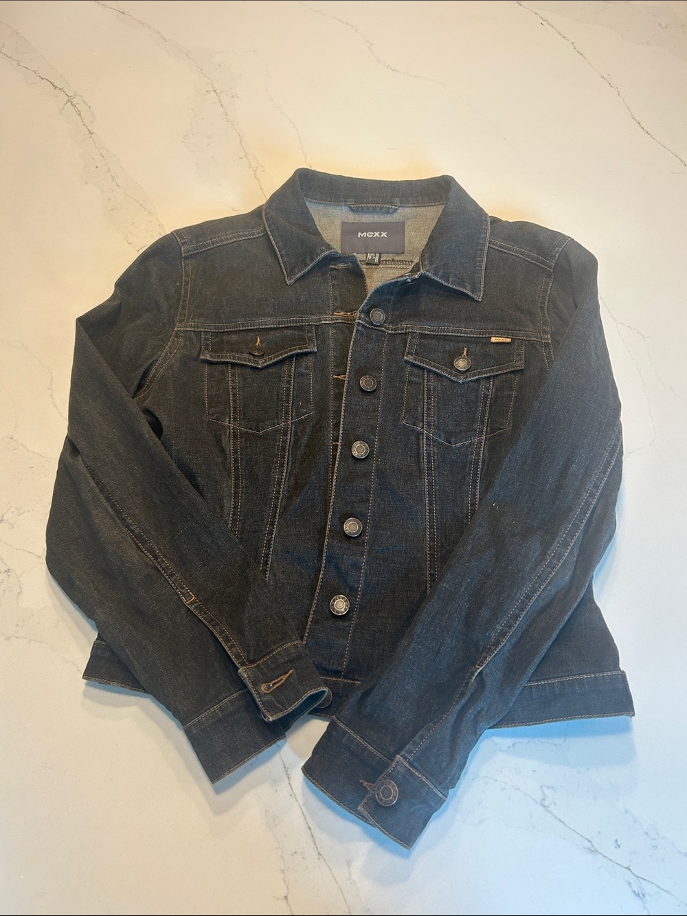 Mexx Black Wash Stretch Denim Jacket